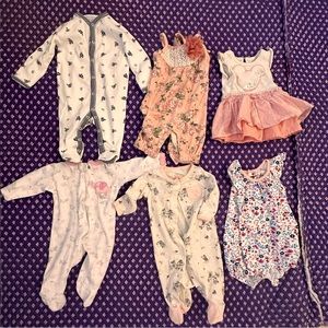0-3 MONTHS BUNDLE: Ralf Lauren Polo Onesie, (3) Disney Baby, & (2) Other brands